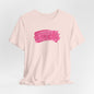 Art Graphic Tee  Becheretty "I'm OK" Pink Brushstroke - Perfect for creatives and everyday t-shirt.