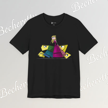 Becheretty "Avant-Garde Muse" Abstract Graphic Tee - Perfect for art lovers and trendsetters