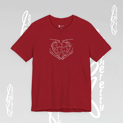 Autism Awareness T-Shirt  "My Heart is Yours" - Becheretty Minimalist design - Unisex, casual wear.
