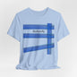 Abstract Blue Brushstroke Tee — 'Becheretty' Minimalist Graphic T-Shirt