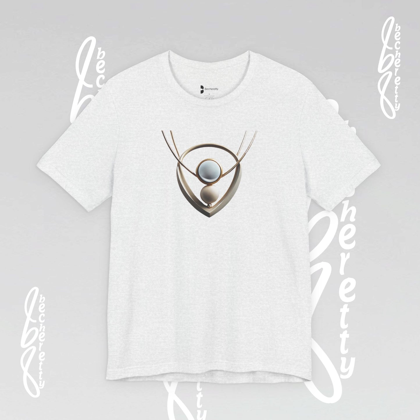 Artistic Necklace - Graphic Tee Becheretty – Unique Design - Casual wear - Women's Perfect Gift