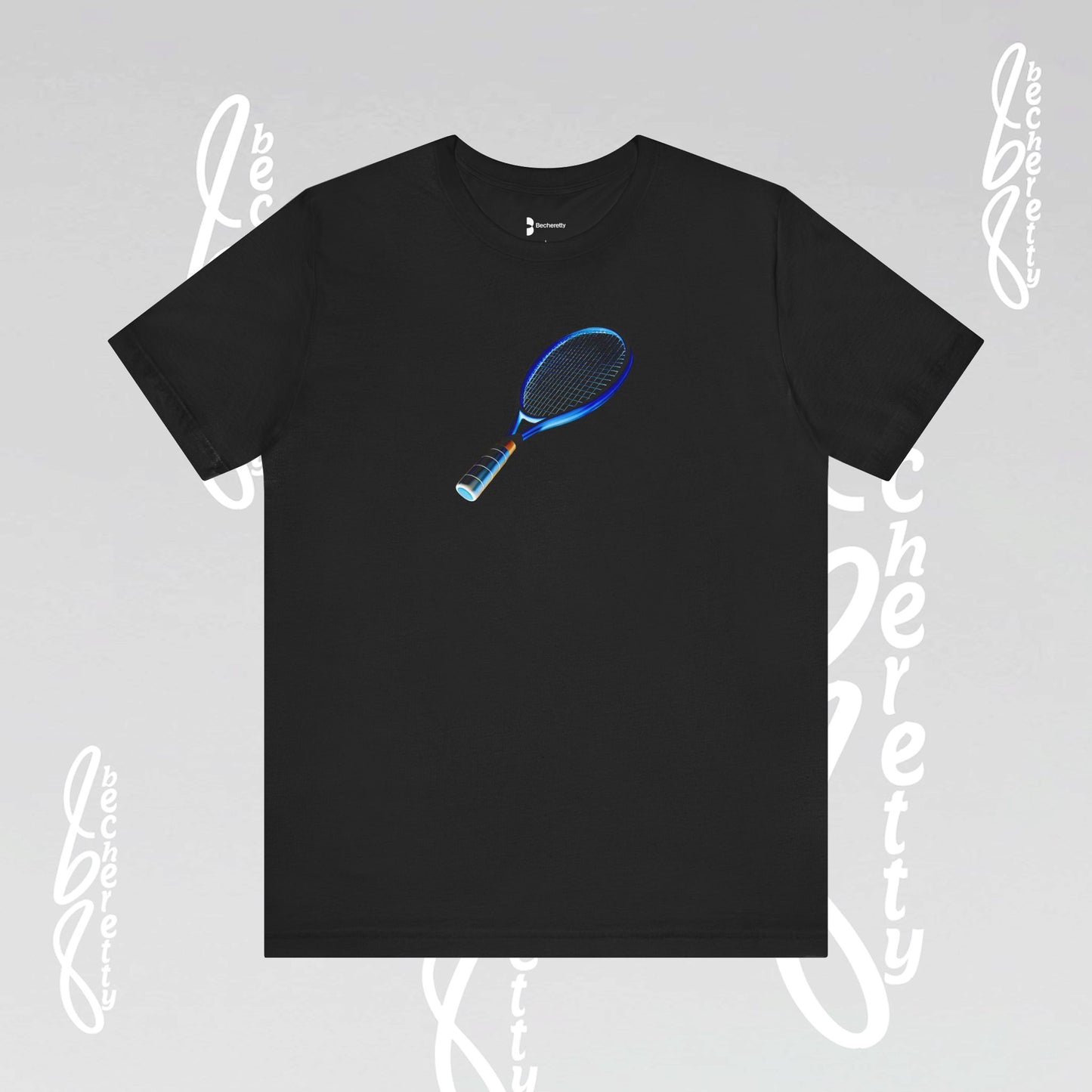 Vintage Tennis Racket - Art Graphic T'Shirt Becheretty - Tennis Enthusiasts - Casual Wear