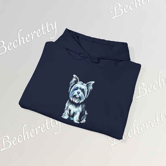 Yorkshire Hoodie- Art Graphic  Becheretty - A great gift idea for Yorkie lovers & friends.