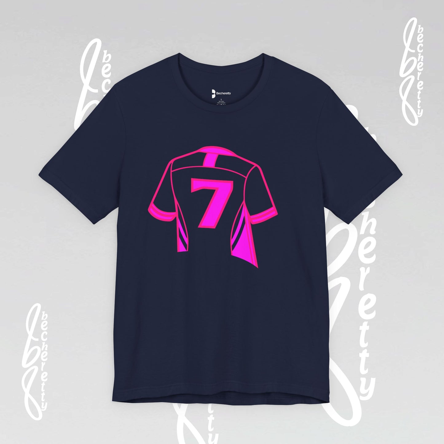 Soccer T-Shirt Number 7 - Art Minimalist Graphic Becheretty - New style of t-shirt for soccer fans, casual wear