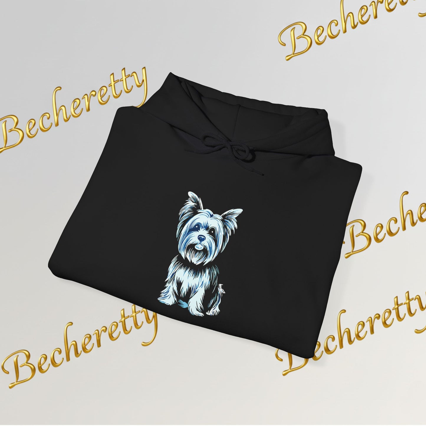 Yorkshire Hoodie- Art Graphic  Becheretty - A great gift idea for Yorkie lovers & friends.