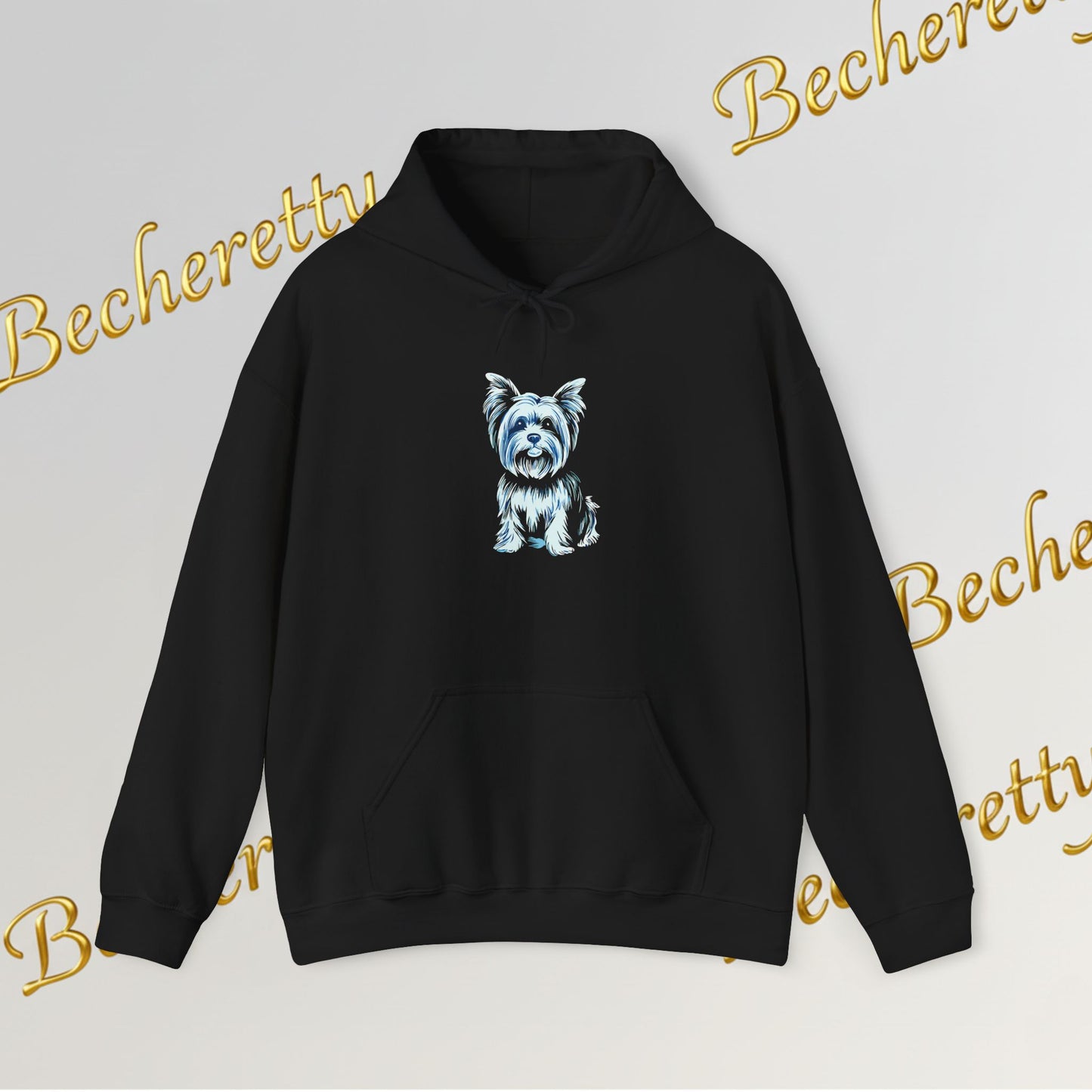 Yorkshire Hoodie- Art Graphic  Becheretty - A great gift idea for Yorkie lovers & friends.