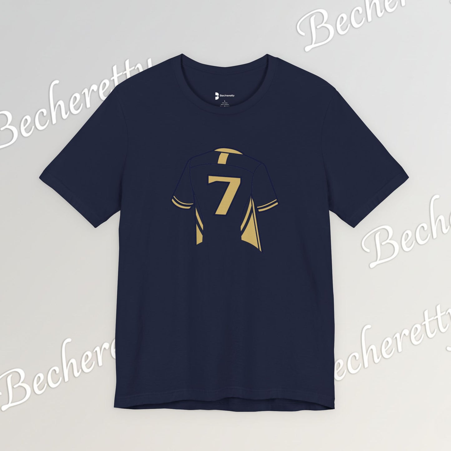 T-shirt - Number 7 GOAL - Art Graphic Minimalist Becheretty - Casual Wear - Team Spirit
