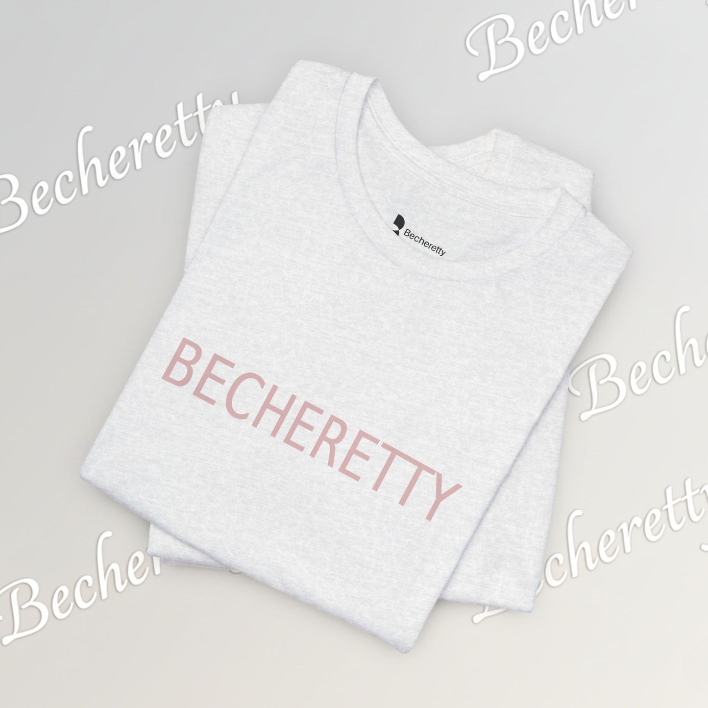 Minimalist Logo Tee Becheretty - Short Sleeve- Casual Style, Unisex - Relaxed Fit Top - Everyday wear