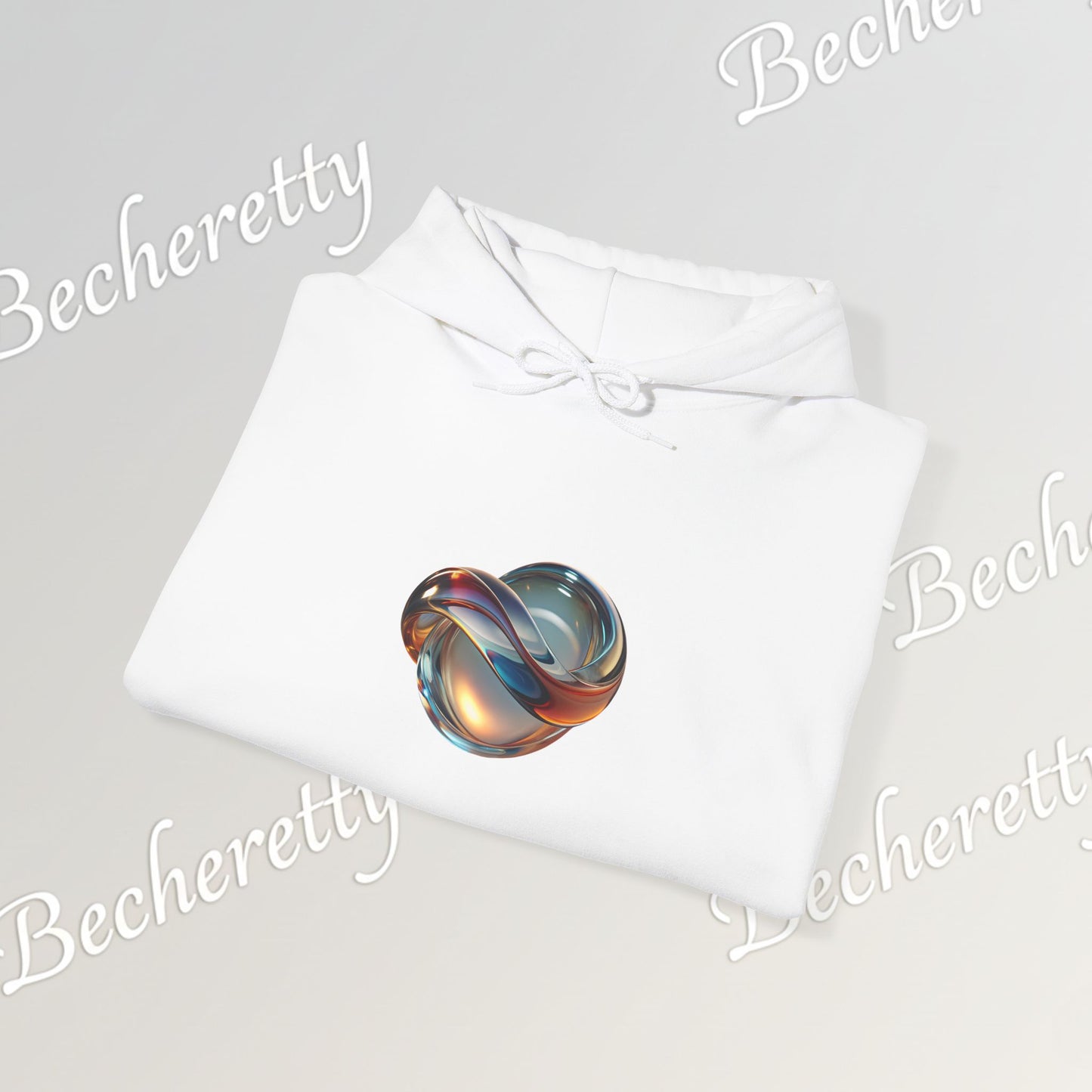 Futuristic, minimalist, and artistic vibe - Graphic Hoodie Becheretty | Surrealist Liquid Graphic