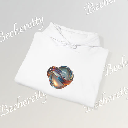 Futuristic, minimalist, and artistic vibe - Graphic Hoodie Becheretty | Surrealist Liquid Graphic