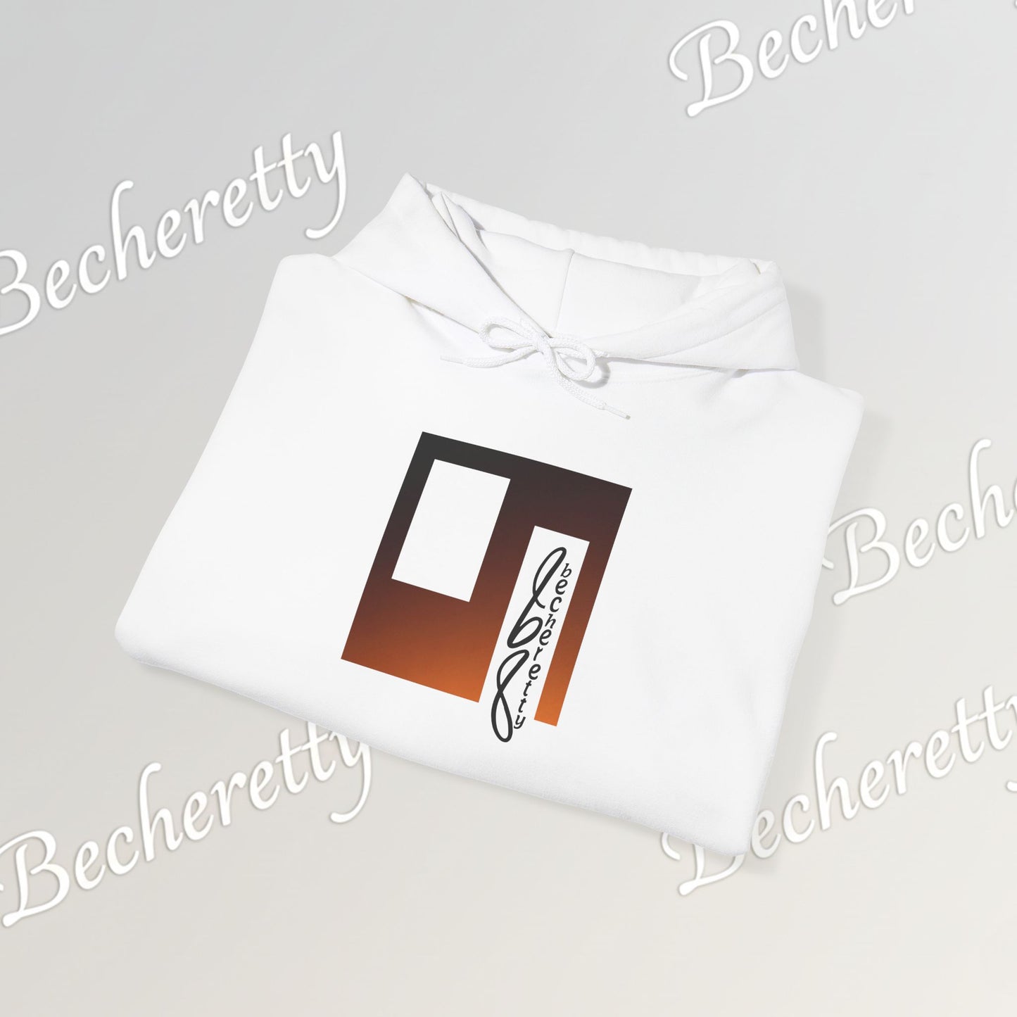 "The Horizon" Abstract Script Hoodie - Art Minimalist Becheretty - Everyday wear - Artistic & Cozy