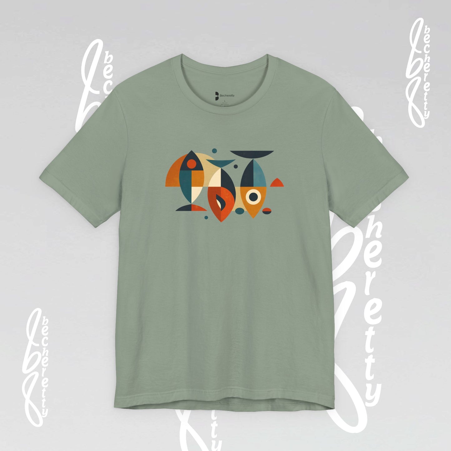 Abstract Harmony Tee Becheretty - Casual Wear, Gift for Friends, Everyday Comfort, Unique Artwork