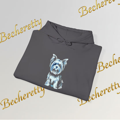 Yorkshire Hoodie- Art Graphic  Becheretty - A great gift idea for Yorkie lovers & friends.