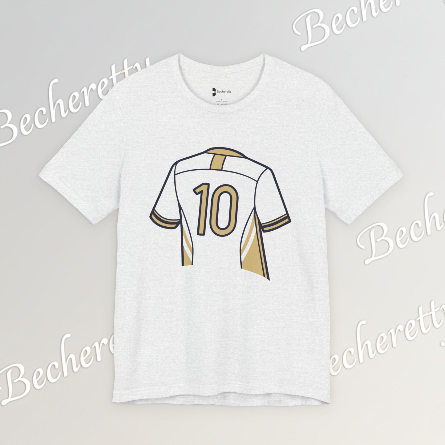 Soccer T-Shirt Number 10 - Art Minimalist Becheretty - Game Day - Casual wear - Perfect Gift for Soccer Lovers