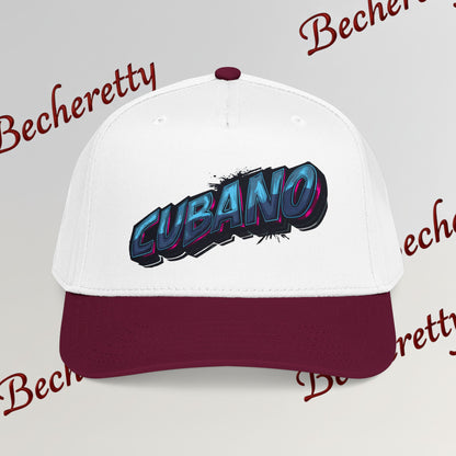 Snapback Baseball Cap "Cubano"  — Graphic Art Becheretty - Stylish companion for laid-back meetups - Gift Cap idea.