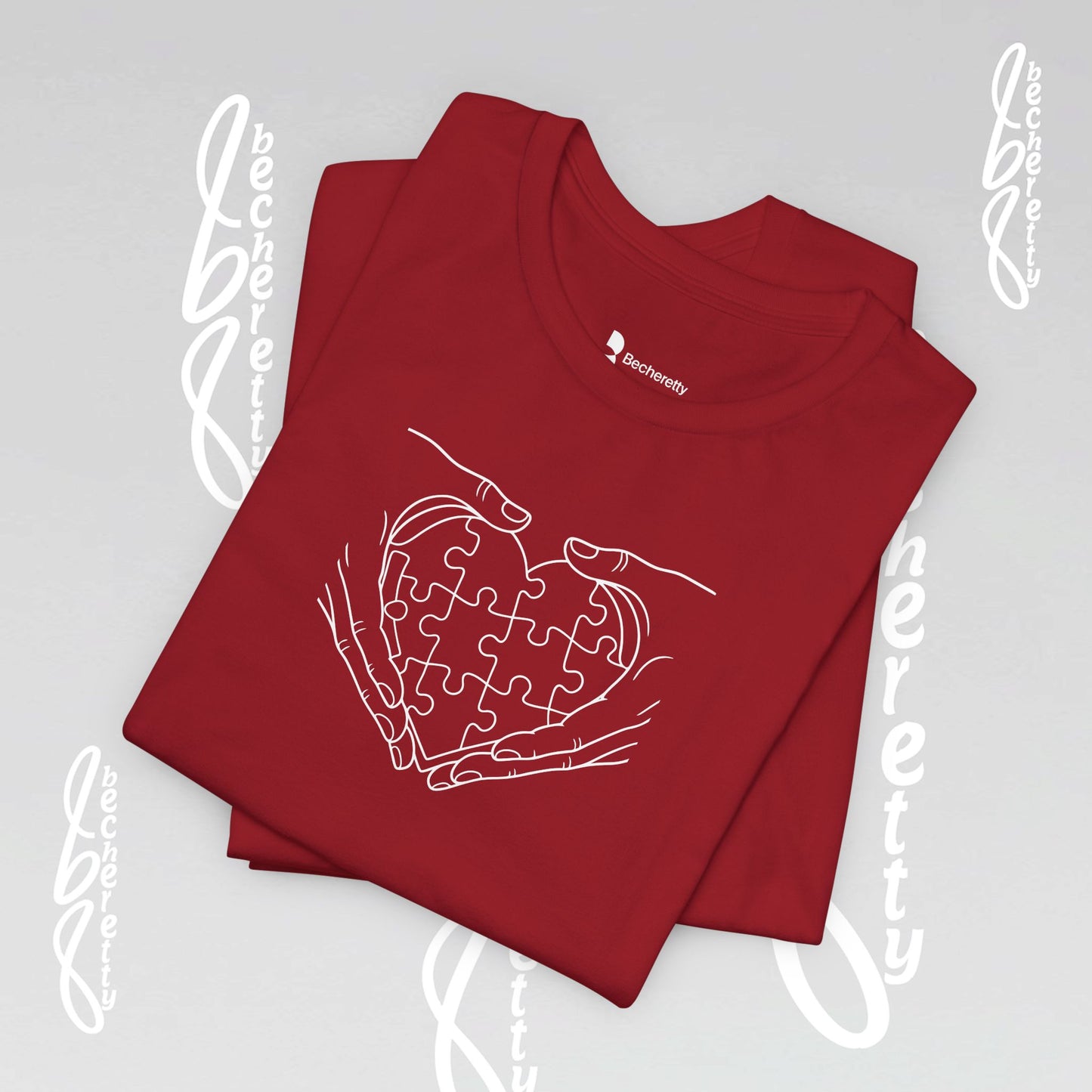 Autism Awareness T-Shirt  "My Heart is Yours" - Becheretty Minimalist design - Unisex, casual wear.