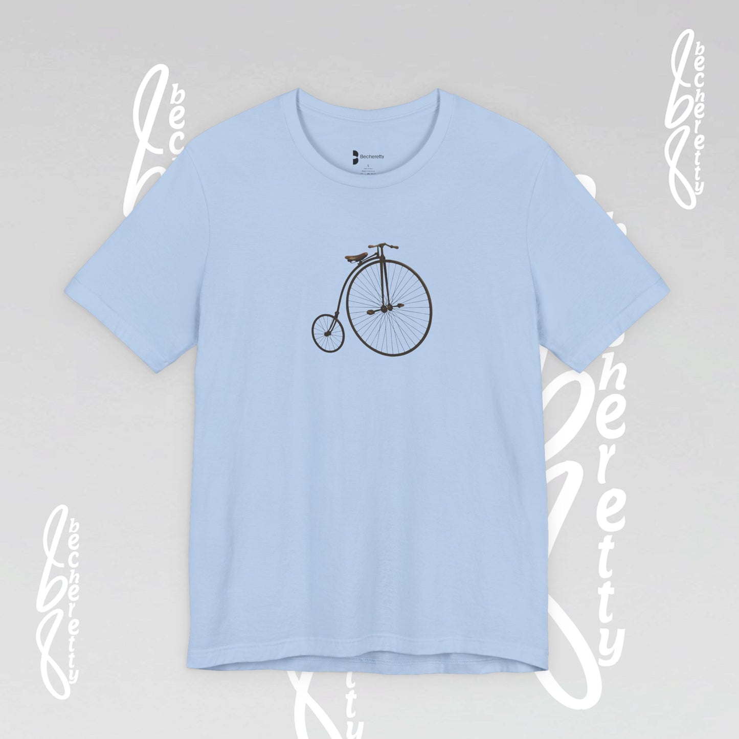 Retro Bicycle Graphic Tee Becheretty - Unisex Cotton T-Shirt, Perfect for Cycling Enthusiasts, Casual wear