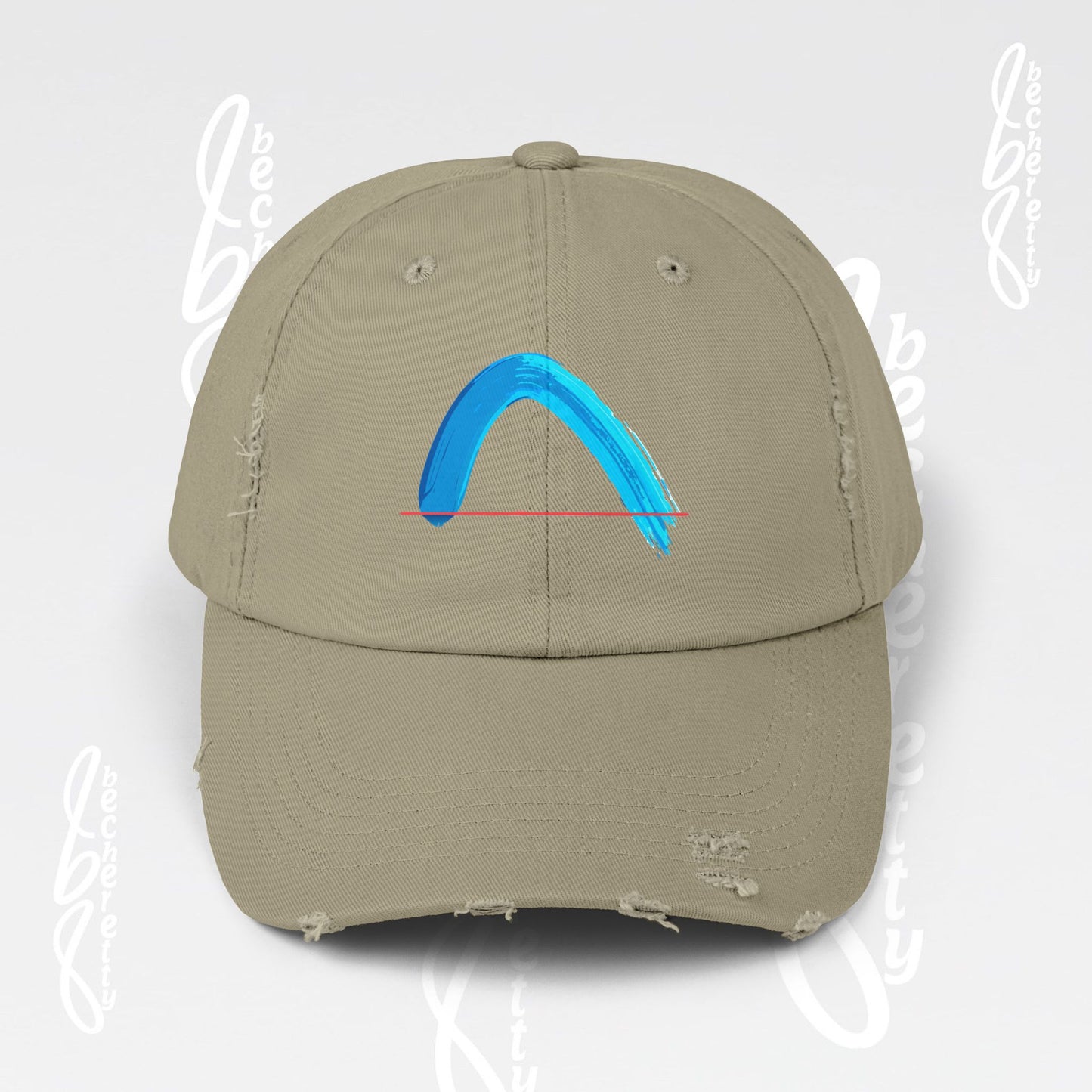 Distressed Cap - Abstract Design Art Graphic Becheretty - Unisex Headwear - Unique touch to everyday outfits