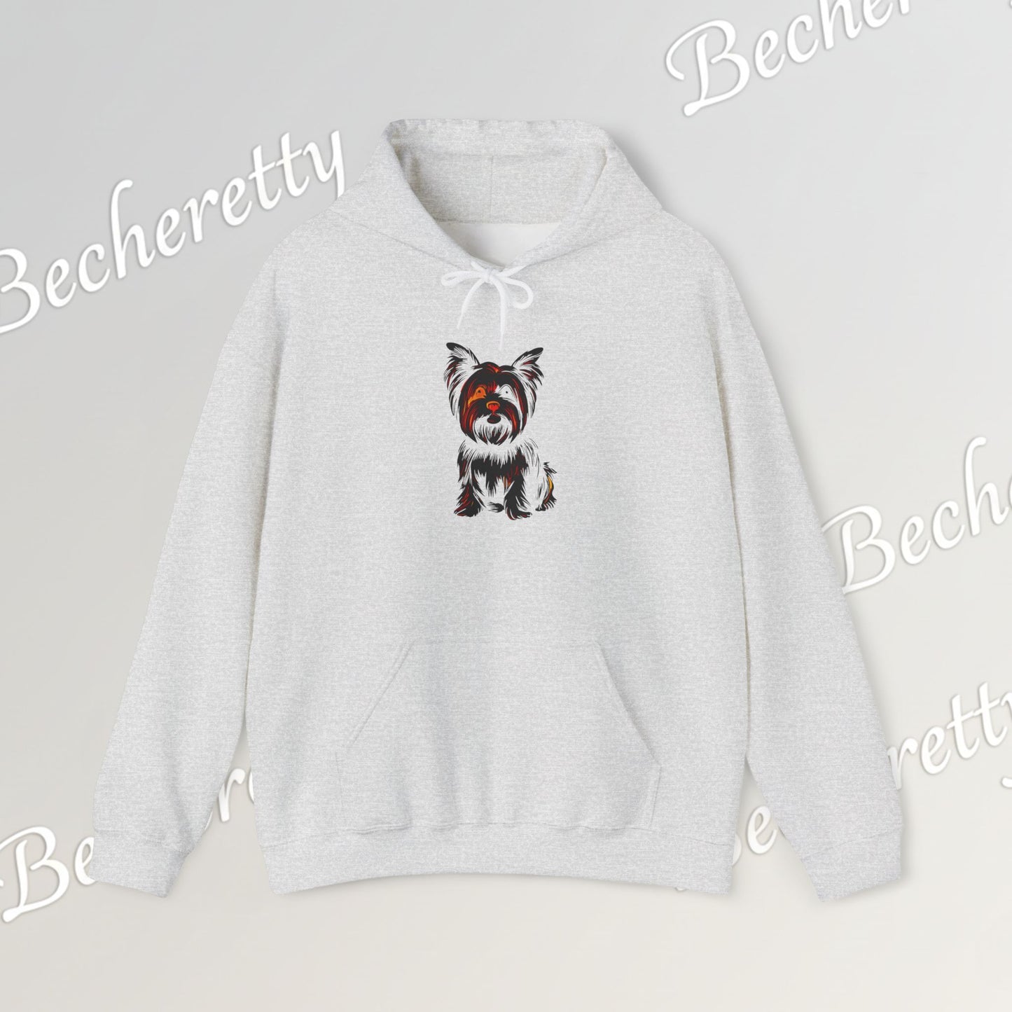 Yorkshire Hoodie- Art Graphic  Becheretty - A great gift idea for Yorkie lovers & friends.