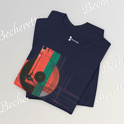 Minimalist Cubist Vinyl Tee - Art Graphic Becheretty - Spin your style in a new direction.