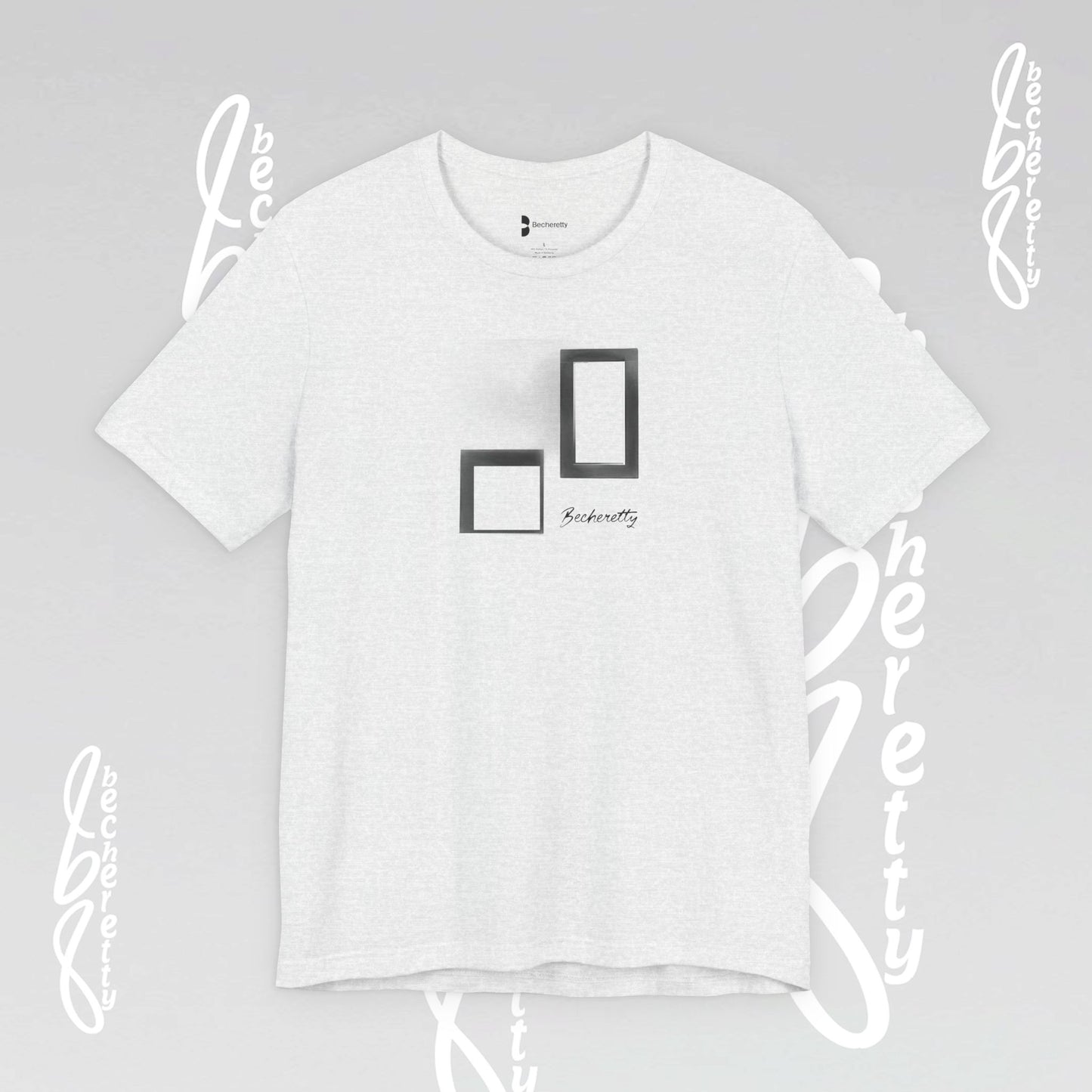 Minimalist Graphic Becheretty T-Shirt - Pixel Void Line - Modern Design for Art lovers - Casual Wear