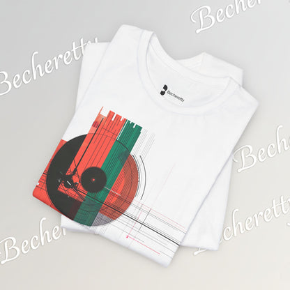 Minimalist Cubist Vinyl Tee - Art Graphic Becheretty - Spin your style in a new direction.