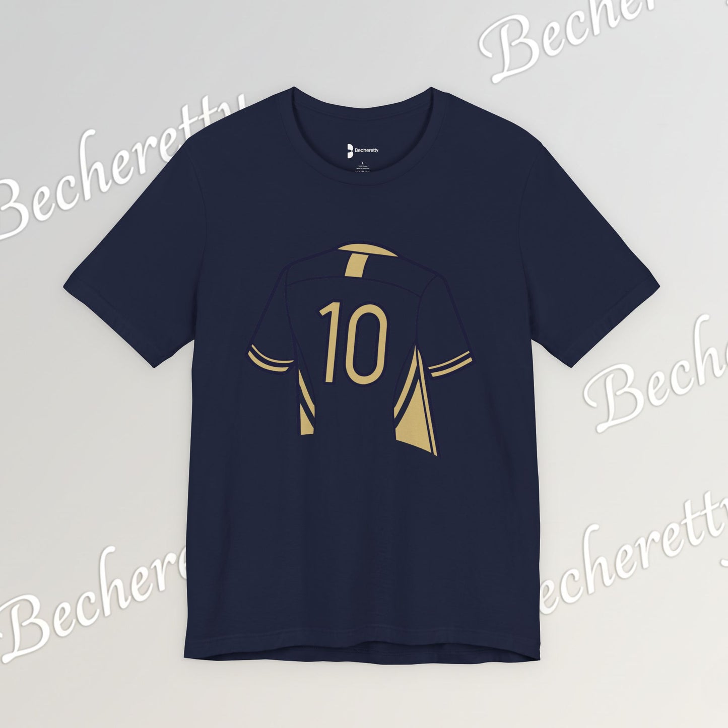 Soccer T-Shirt Number 10 - Art Minimalist Becheretty - Game Day - Casual wear - Perfect Gift for Soccer Lovers