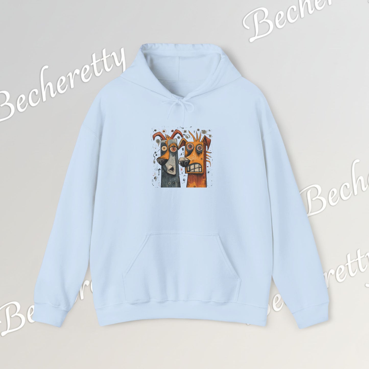 Twin Instincts Hoodie Becheretty - Perfect for art-driven fashion, and anyone who wears instinct as identity.