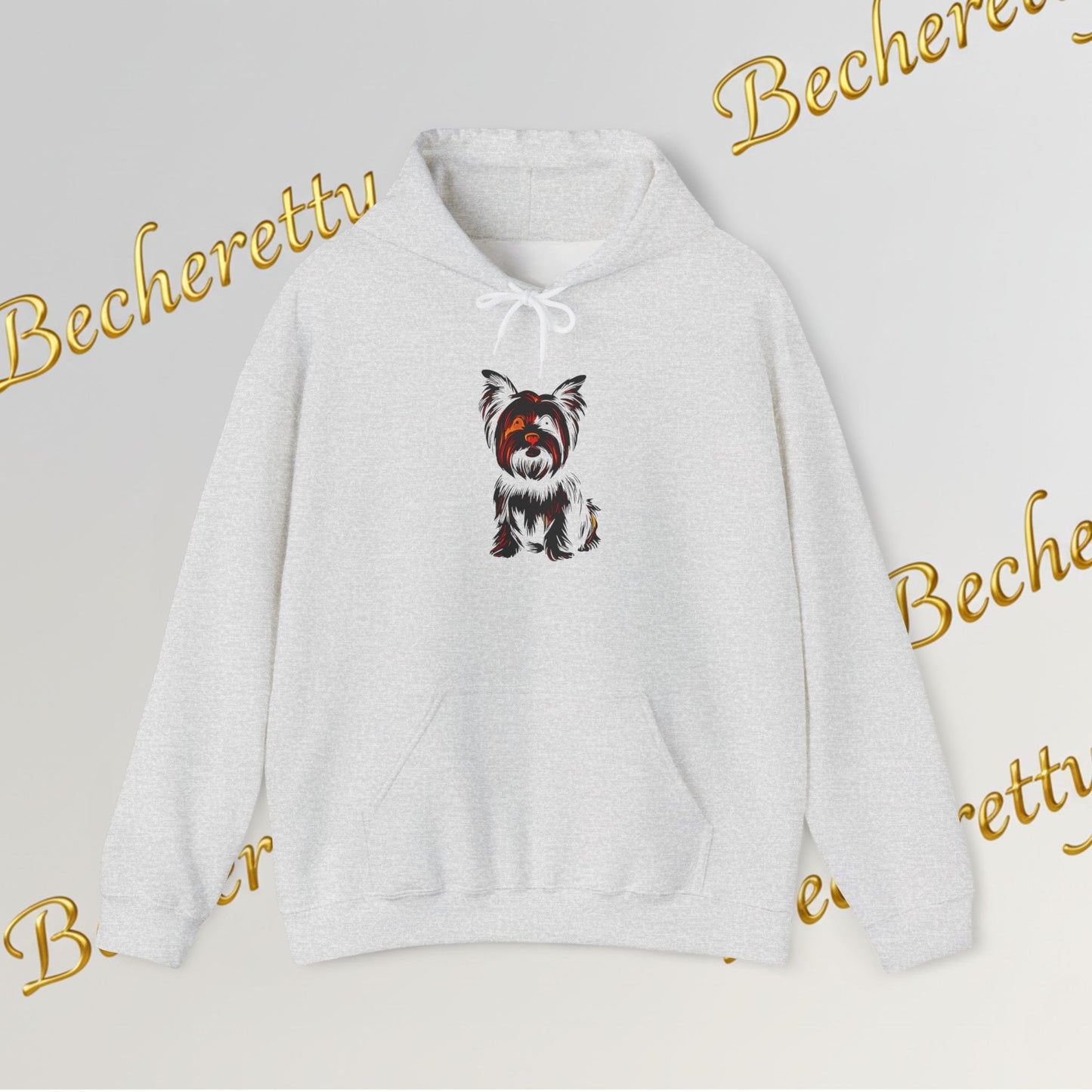 Yorkshire Hoodie- Art Graphic  Becheretty - A great gift idea for Yorkie lovers & friends.