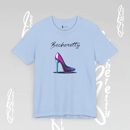Trendy Graphic T-Shirt Becheretty - Futuristic High Heel Design, Fashion, Casual Wear