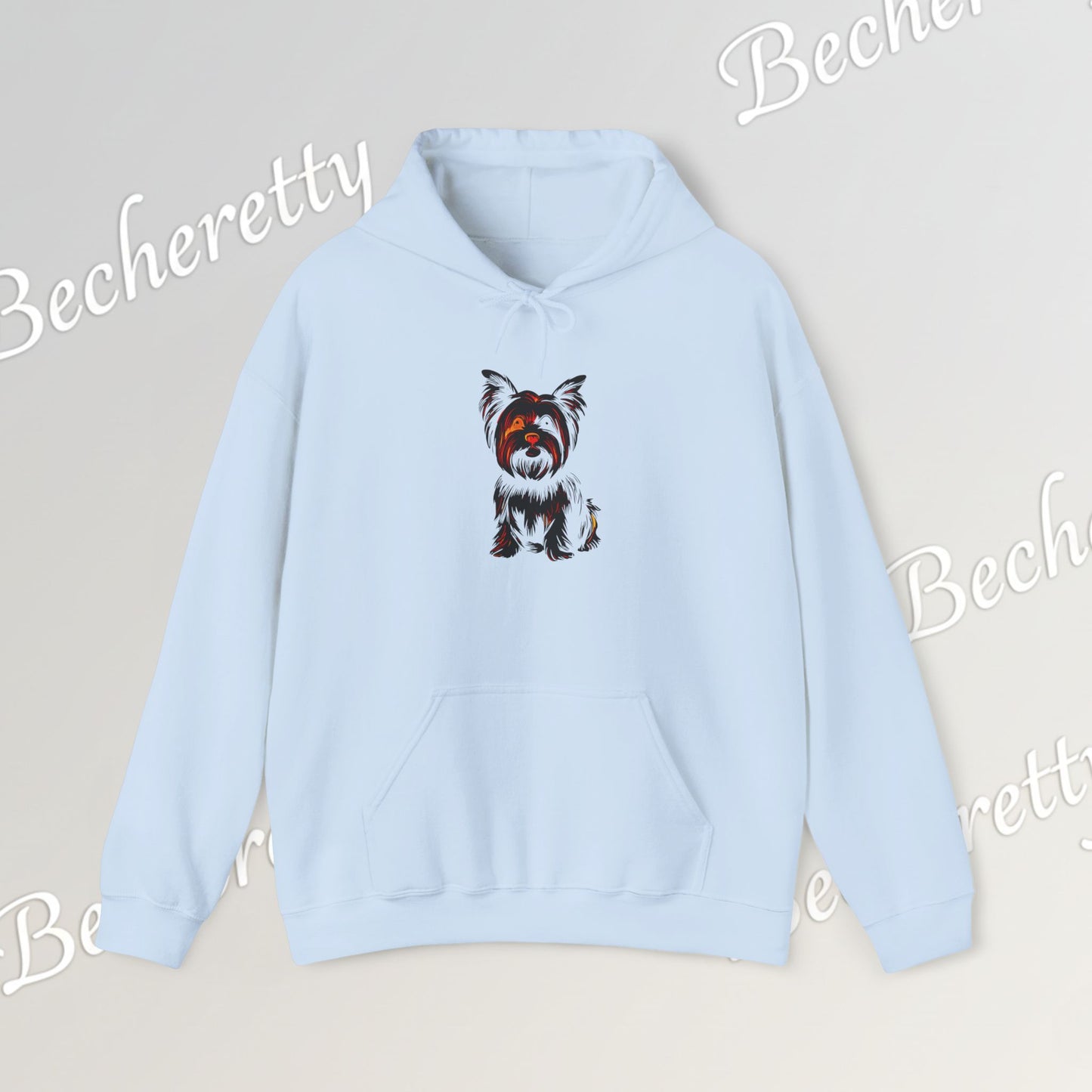 Yorkshire Hoodie- Art Graphic  Becheretty - A great gift idea for Yorkie lovers & friends.