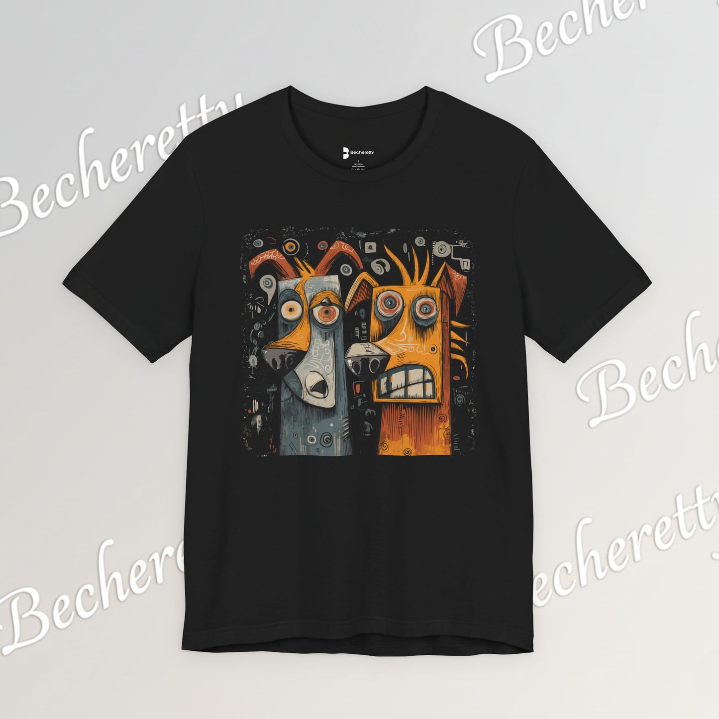 Twin Instincts T-shirt Becheretty - Perfect for art-driven fashion, and anyone who wears instinct as identity.