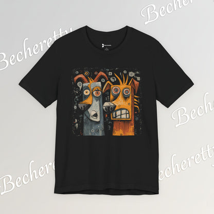 Twin Instincts T-shirt Becheretty - Perfect for art-driven fashion, and anyone who wears instinct as identity.