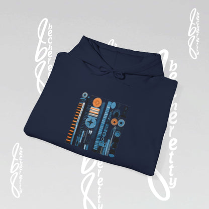 Modern Geometry Hoodie "Urban Totems" Art Graphic Becheretty - Timeless, versatile, and unmistakably modern.