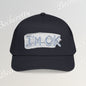 Baseball Cap "I'M OK" Minimal Art Graphic Becheretty - Style is Yours