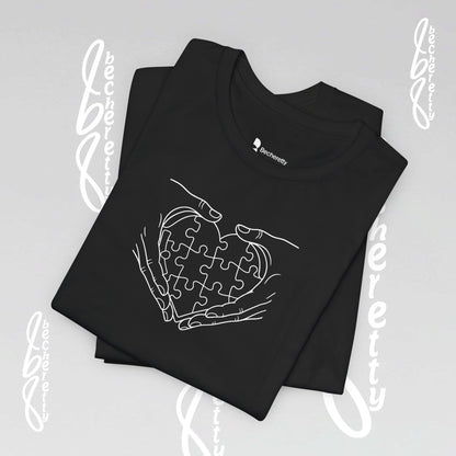 Autism Awareness T-Shirt  "My Heart is Yours" - Becheretty Minimalist design - Unisex, casual wear.
