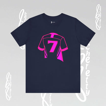 Soccer T-Shirt Number 7 - Unisex Graphic Design Minimalist Becheretty - New style of t-shirt for soccer fans
