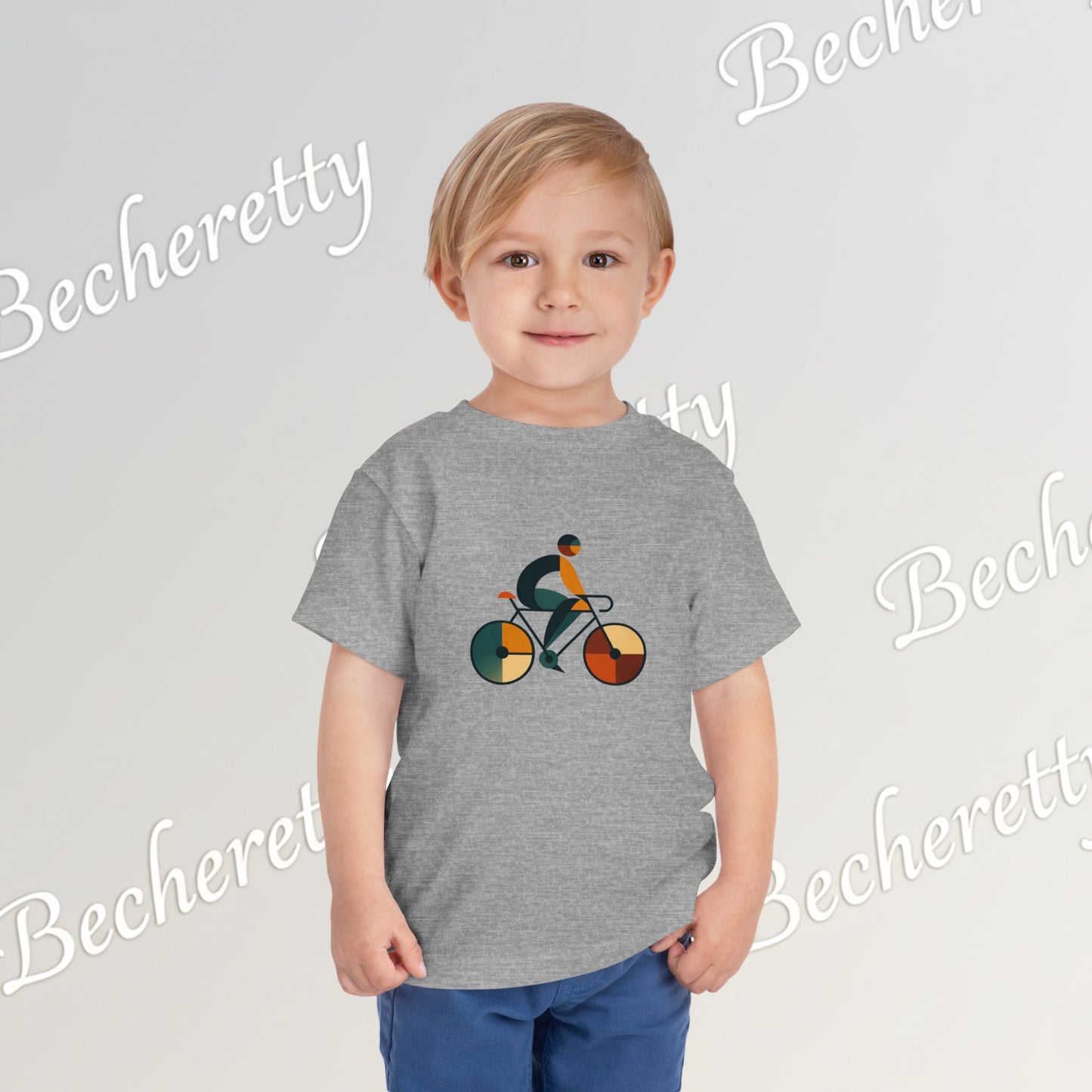 Toddler Short Sleeve T'Shirt - Abstract Colorful Bike - Graphic Becheretty - Playground & Casual wear