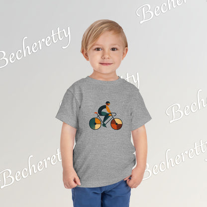 Toddler Short Sleeve T'Shirt - Abstract Colorful Bike - Graphic Becheretty - Playground & Casual wear