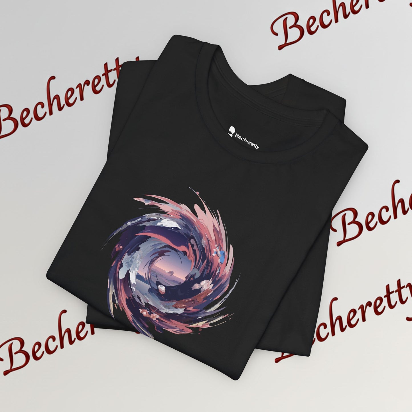 Graphic Art t-Shirt "Spiral Galaxy" - Abstract Cosmic Swirl Tee - Unique Design - Special Gift for Art Lovers