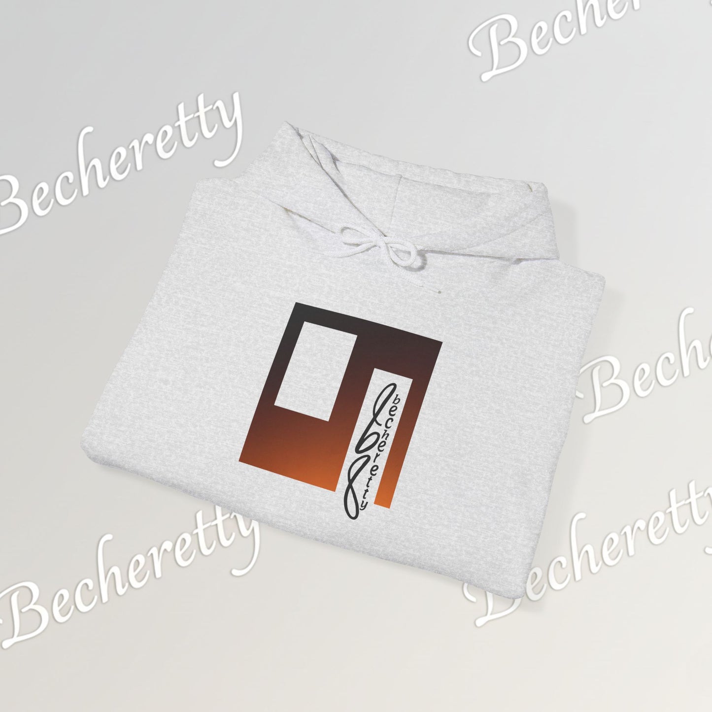 "The Horizon" Abstract Script Hoodie - Art Minimalist Becheretty - Everyday wear - Artistic & Cozy