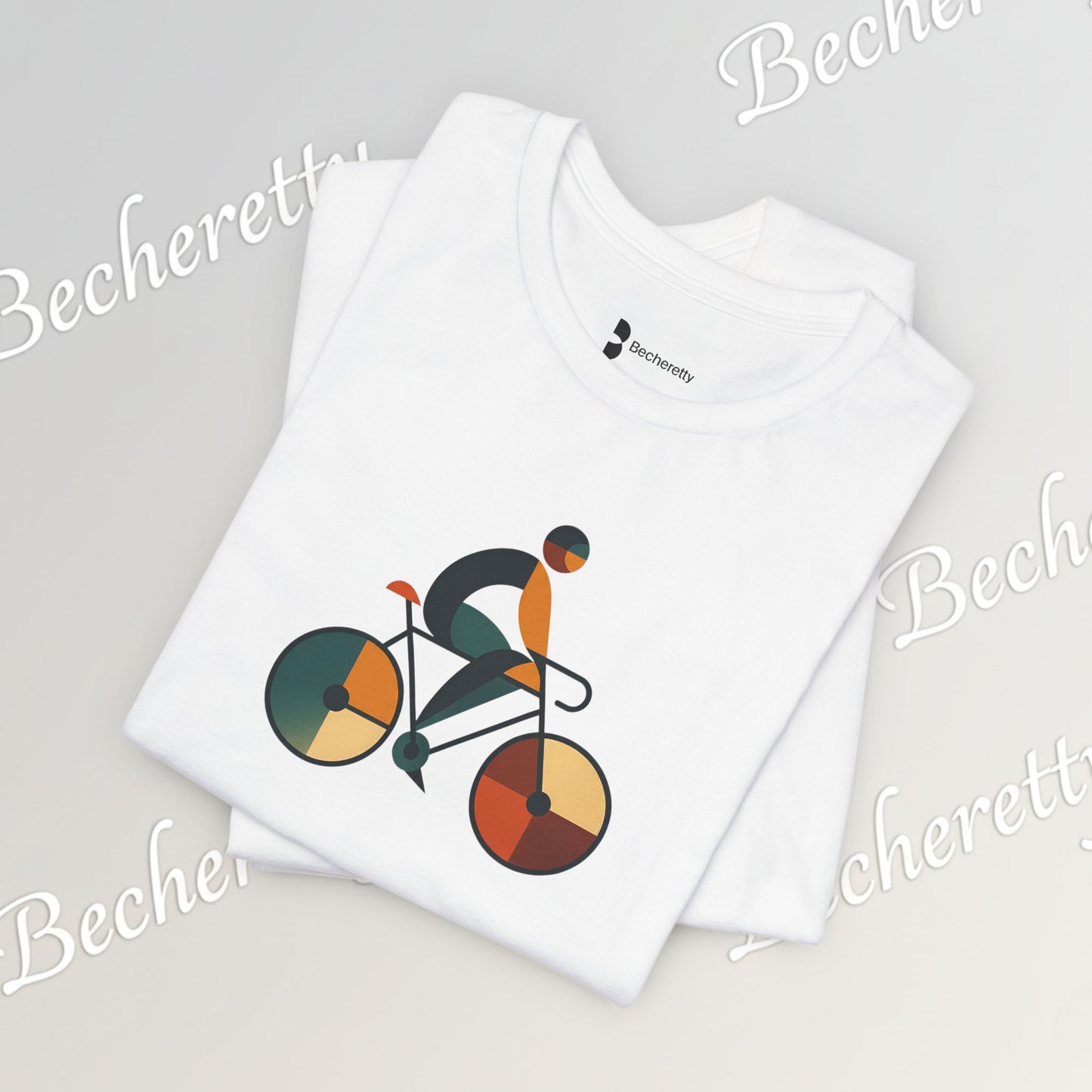 Modern Minimalist Bike Graphic Tee - Becheretty - Artistic Everyday wear, Unique gift