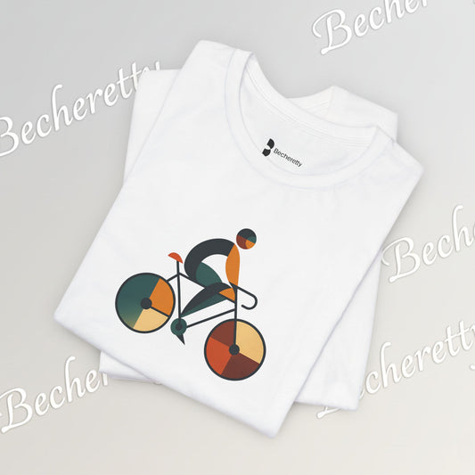 Modern Minimalist Bike Graphic Tee - Becheretty - Artistic Everyday wear, Unique gift