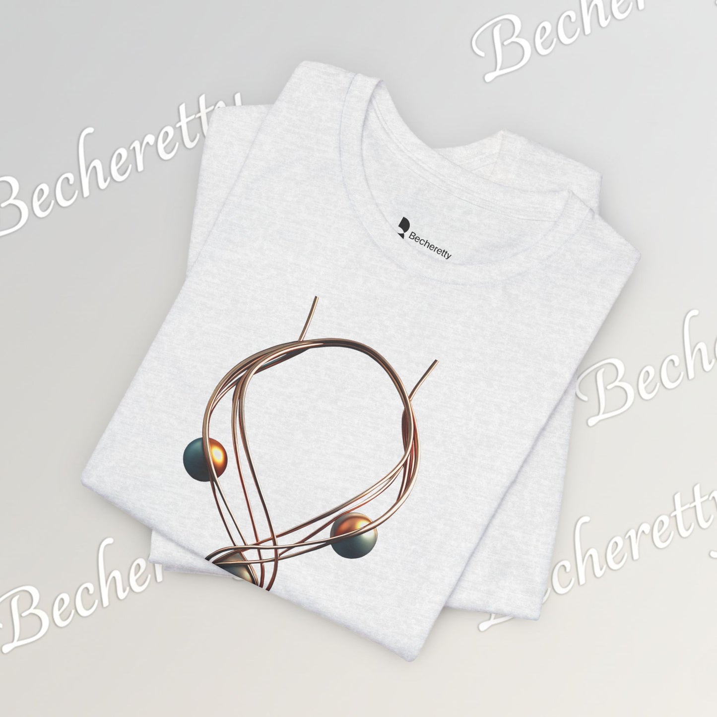 Art Graphic  Necklace "Mystic Orb" Minimalist Tee Becheretty - Wearable Art work - Unique design