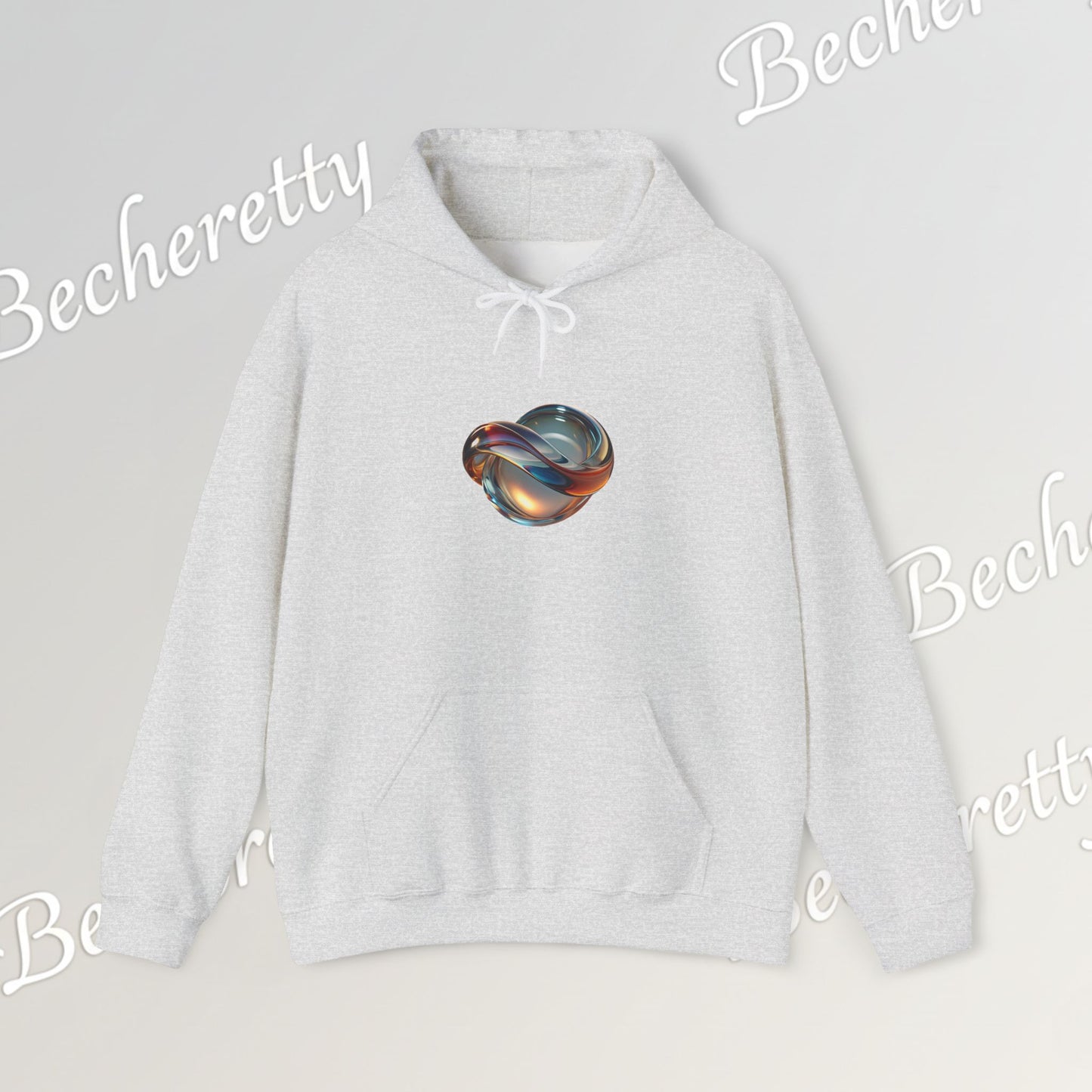 Futuristic, minimalist, and artistic vibe - Graphic Hoodie Becheretty | Surrealist Liquid Graphic