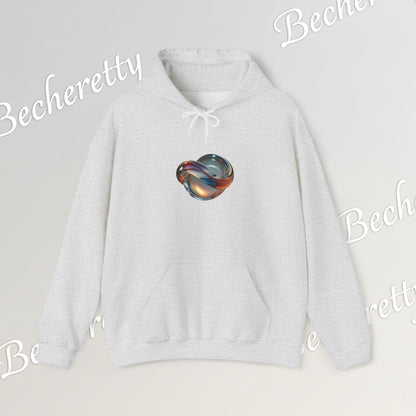 Futuristic, minimalist, and artistic vibe - Graphic Hoodie Becheretty | Surrealist Liquid Graphic