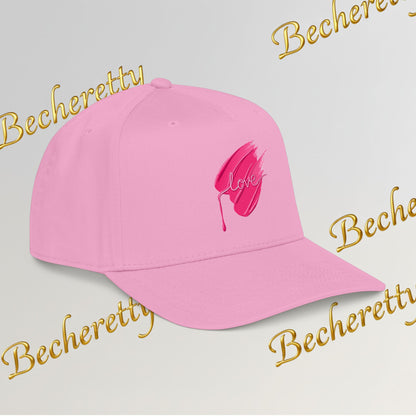 Pink Brushstroke Baseball Cap - Art Graphic Becheretty - Artistic Energy for Art Lovers
