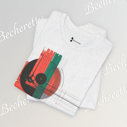 Minimalist Cubist Vinyl Tee - Art Graphic Becheretty - Spin your style in a new direction.