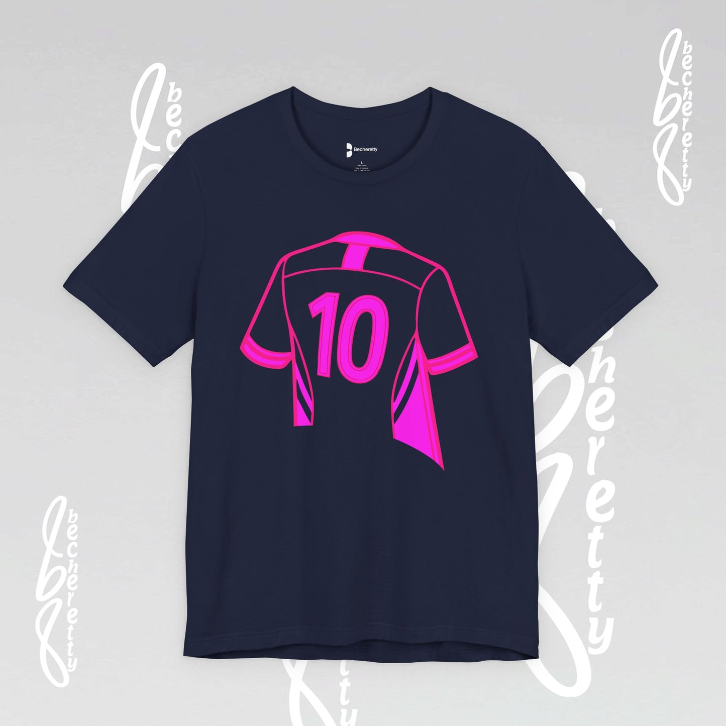 Number 10 Tee - Art Minimalist Graphic Becheretty - Game day - Casual wear - Perfect gift for sports fans.