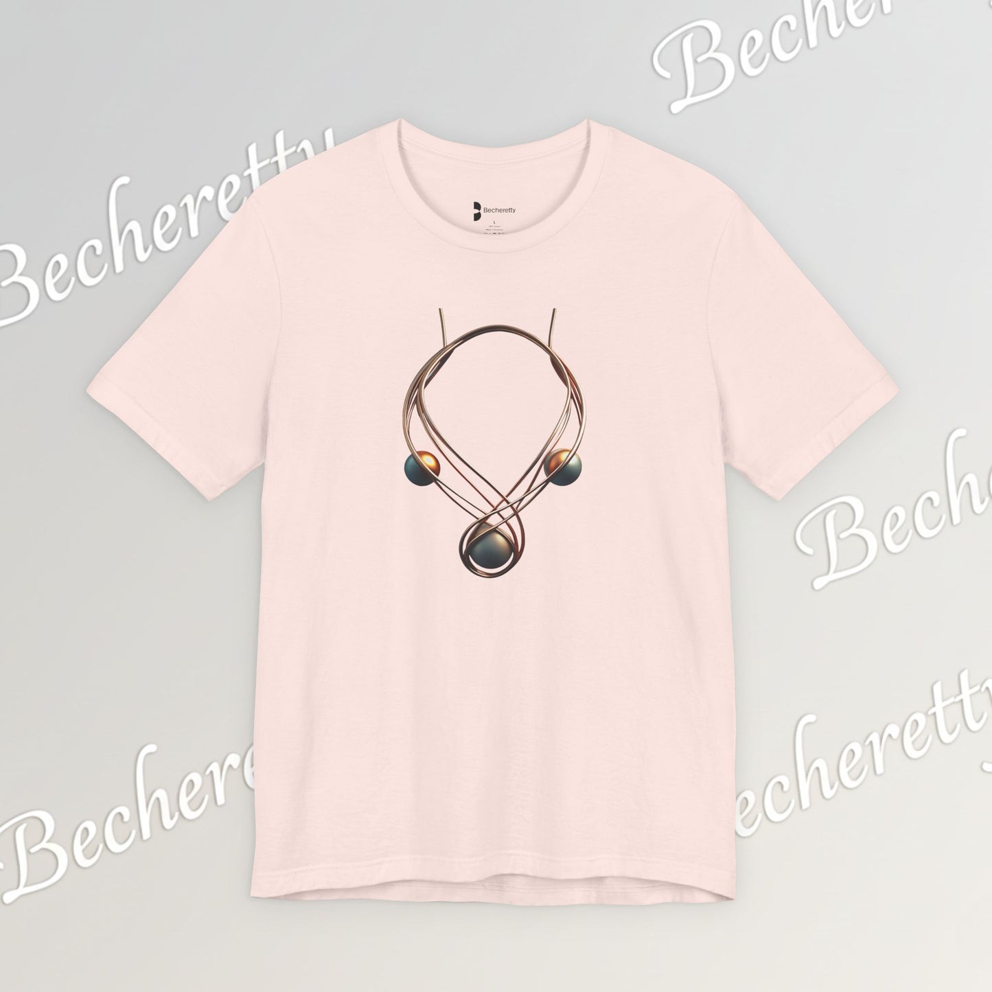 Art Graphic  Necklace "Mystic Orb" Minimalist Tee Becheretty - Wearable Art work - Unique design